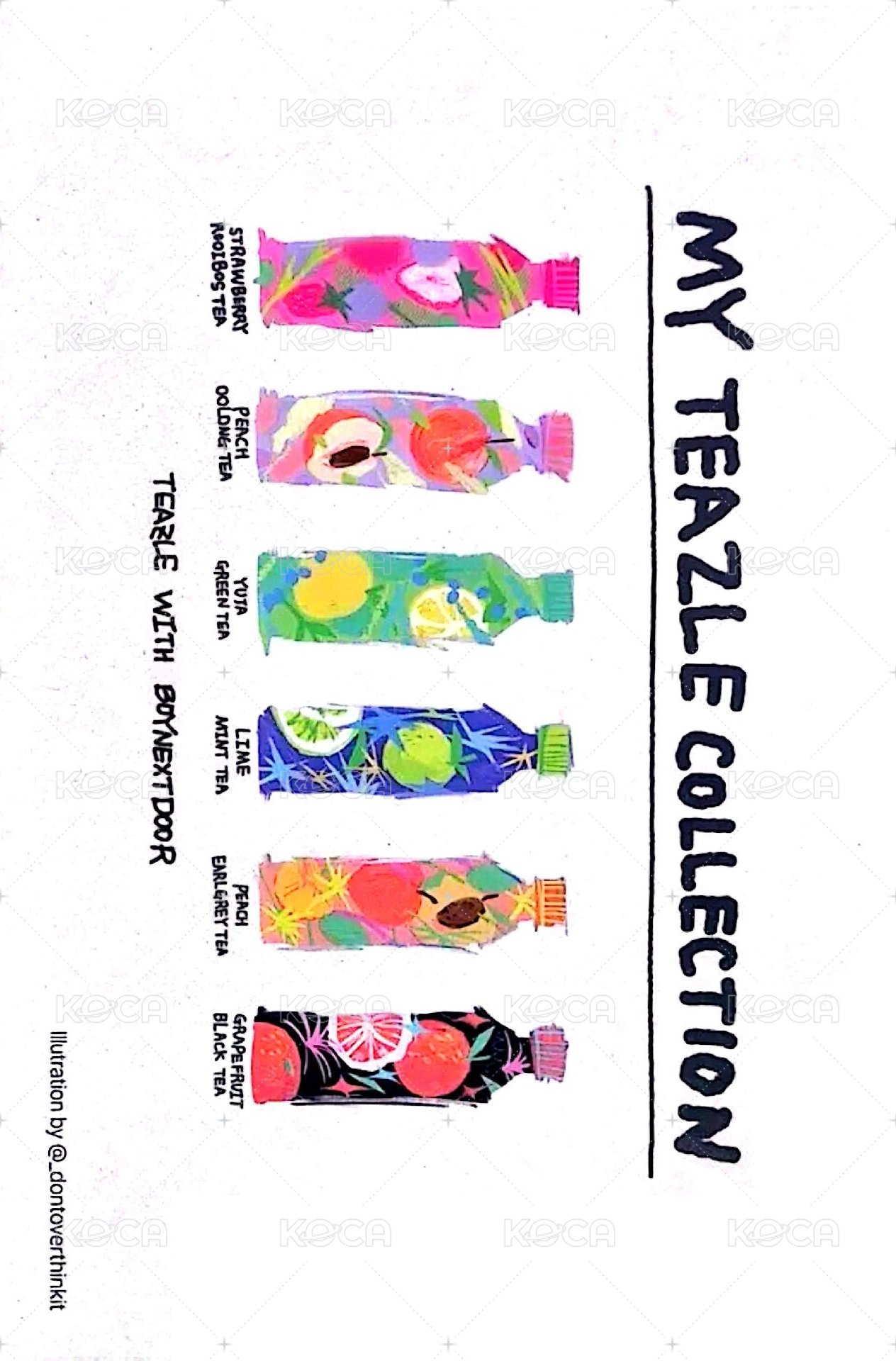 TEAZLE 代言 明信片 團卡 背面