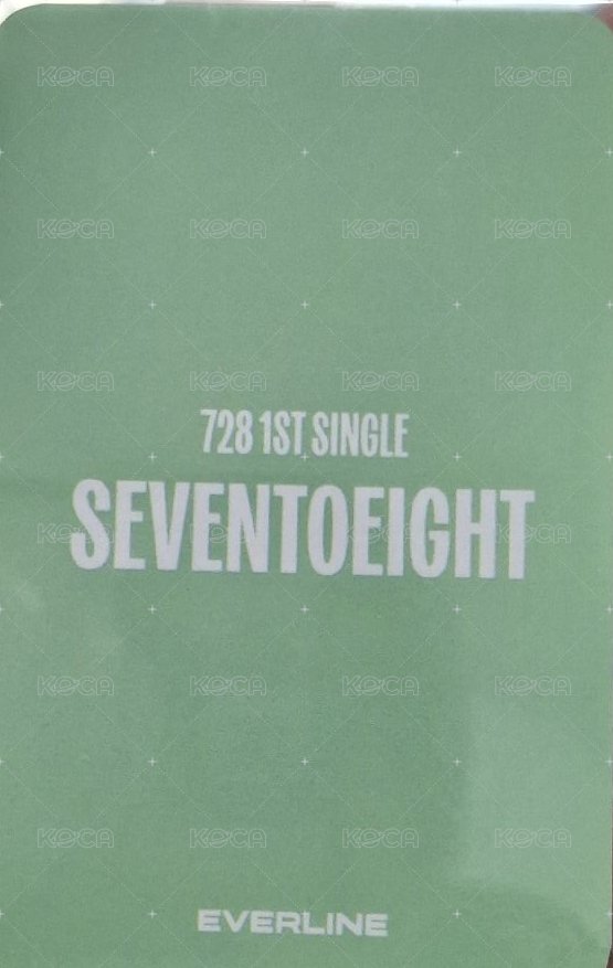 SEVENTOEIGHT 1st single el 線下1.0 簽售卡  背面