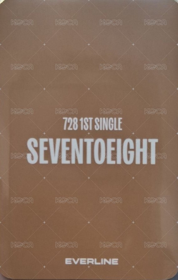 SEVENTOEIGHT 1st single el 線下5.0 簽售卡  背面