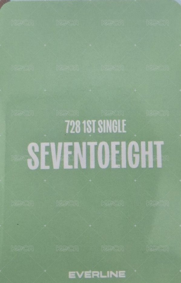 SEVENTOEIGHT 1st single el 線下1.0 簽售卡  背面