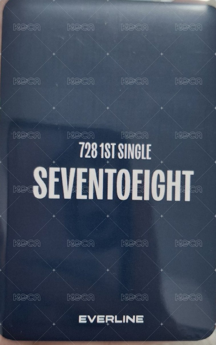 SEVENTOEIGHT 1st single el 線上1.0 簽售卡  背面
