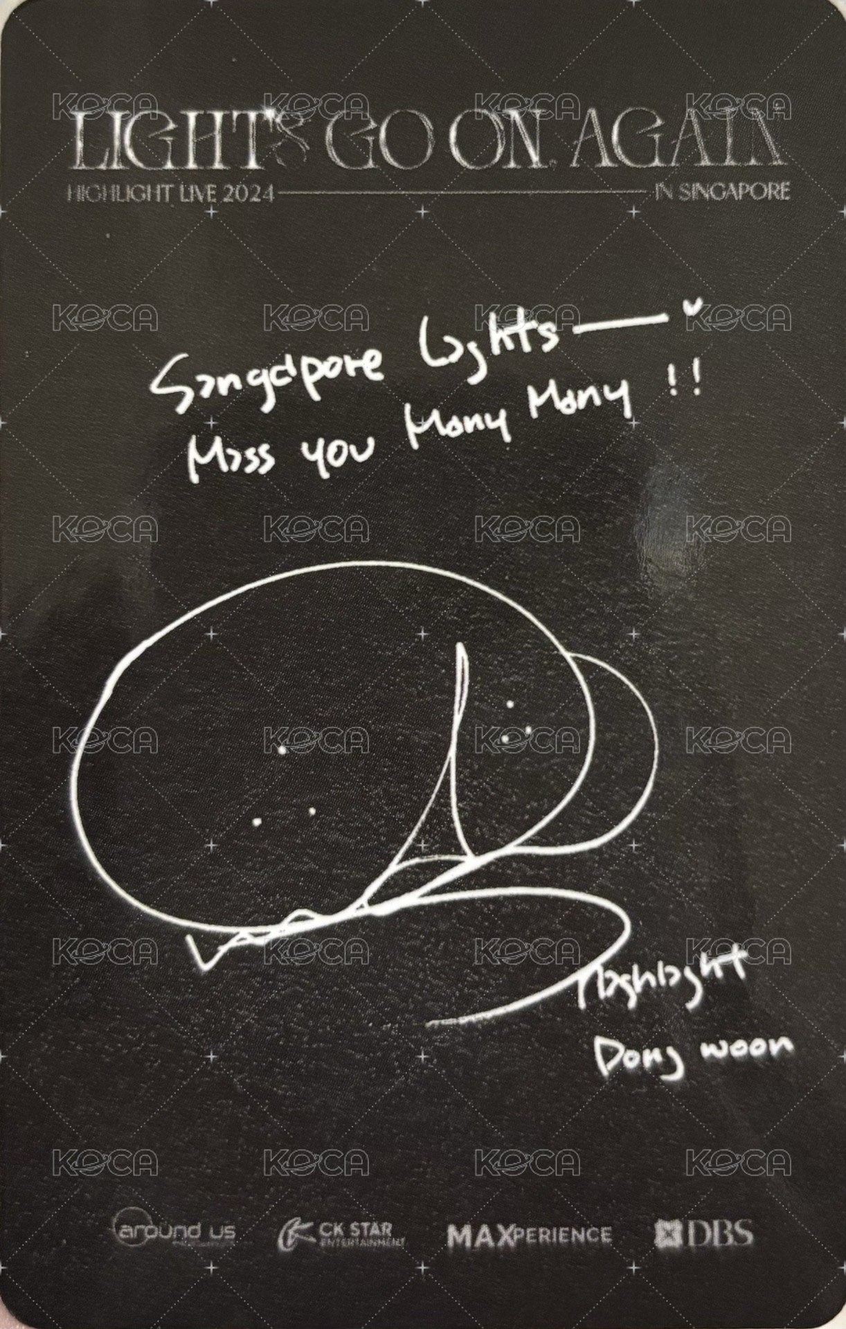 LGOA 新加坡VIP 入場卡 / 場限卡  背面