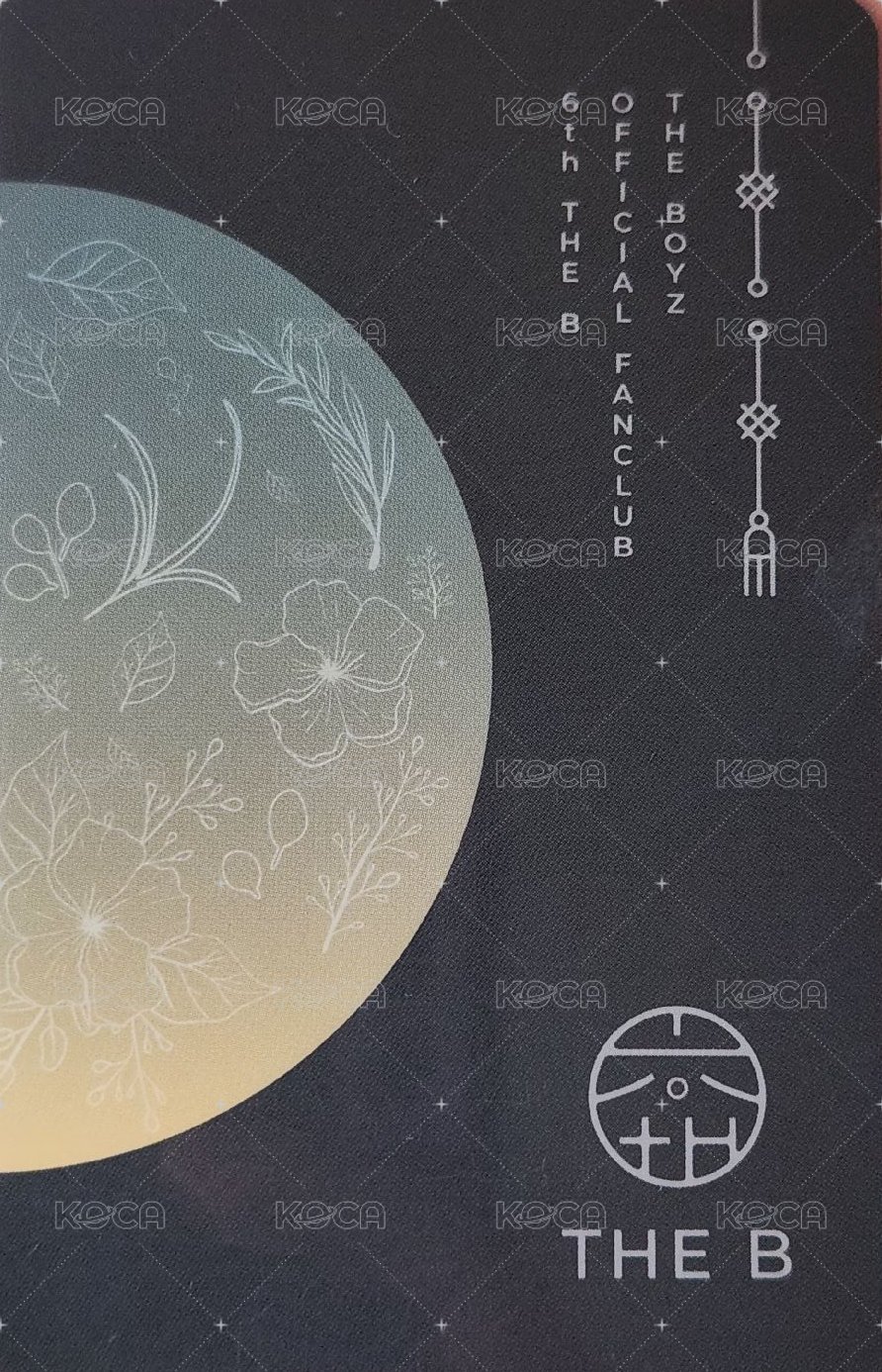 THE BOYZ OFFICIAL FANCLUB [THE B] 67| 會員禮卡  背面