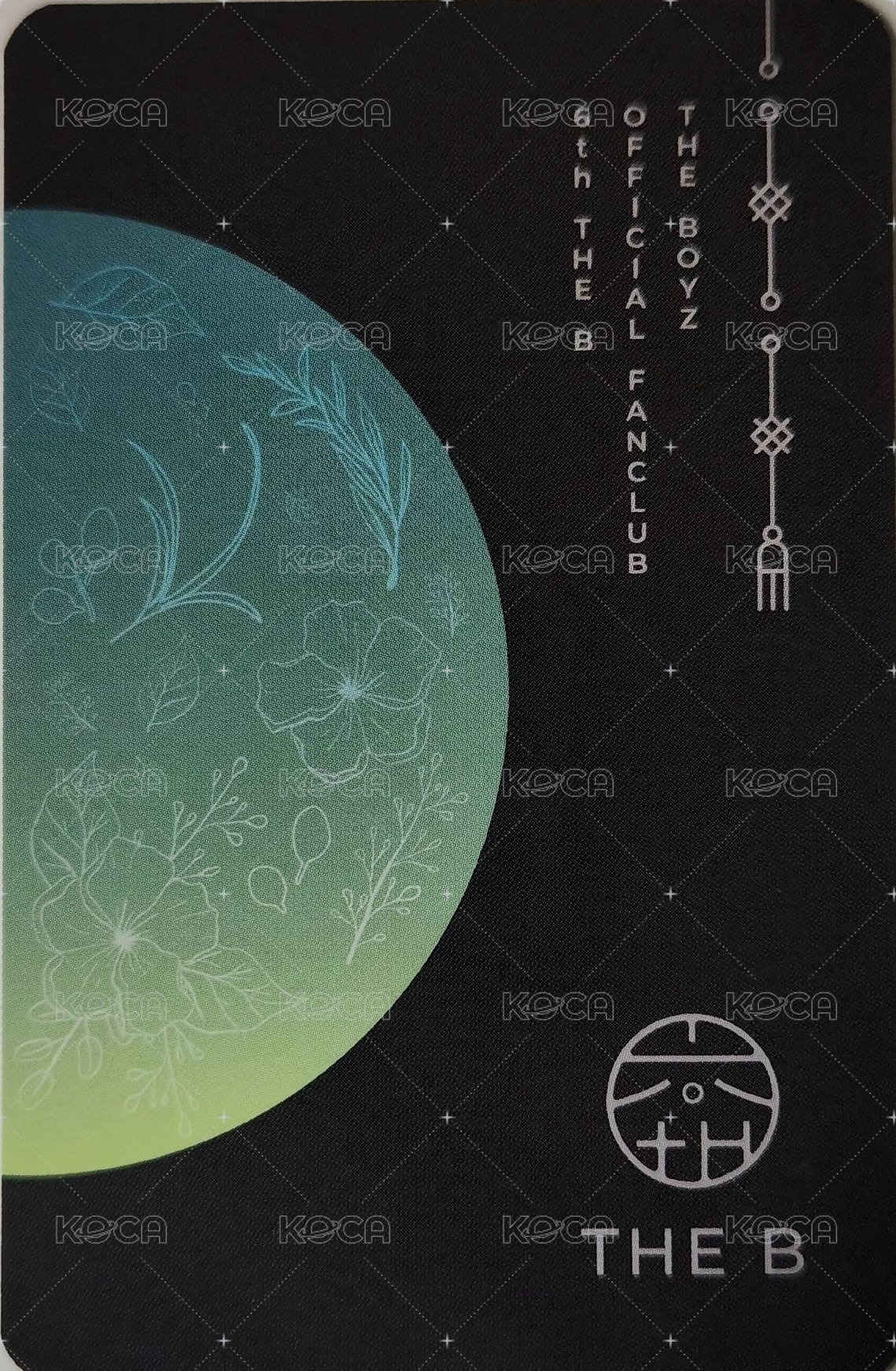 THE BOYZ OFFICIAL FANCLUB [THE B] 67| 會員禮卡  背面