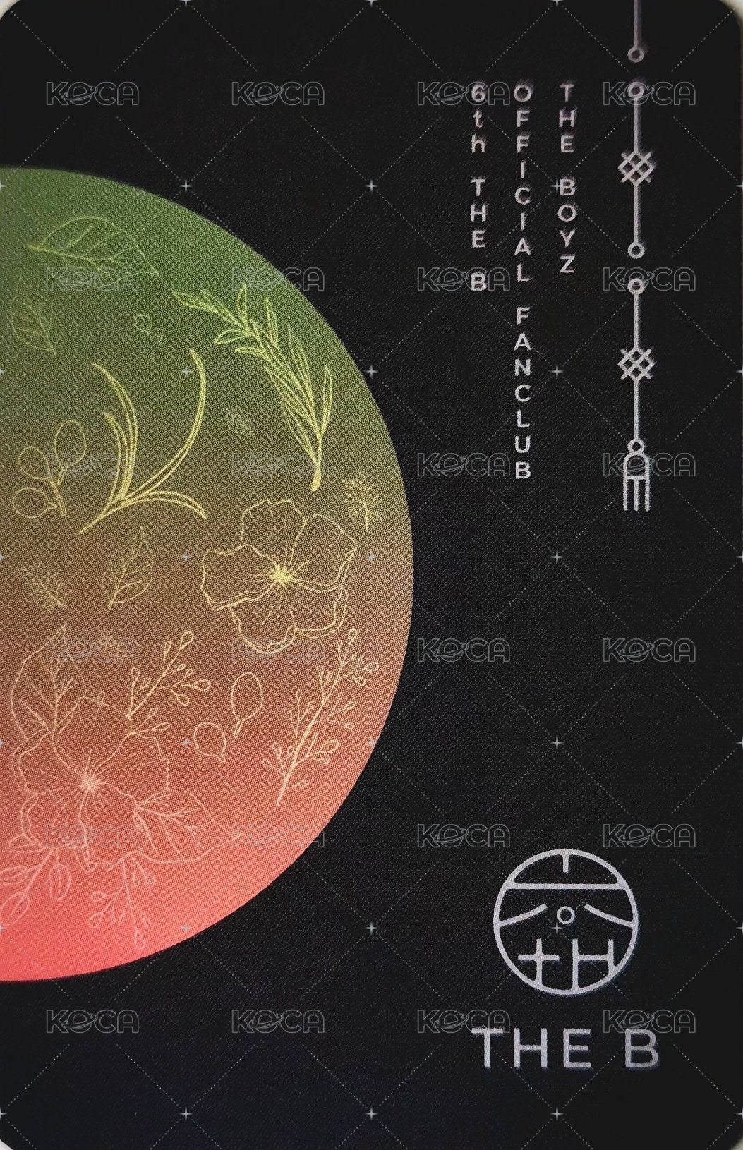 THE BOYZ OFFICIAL FANCLUB [THE B] 67| 會員禮卡  背面