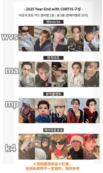 CORTIS 年末四家純特典（凡訓玹鎬一鍵畢業✅ / K4整套✅）