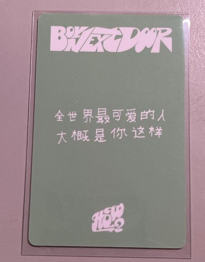 Leehan 金李涵 中文卡背