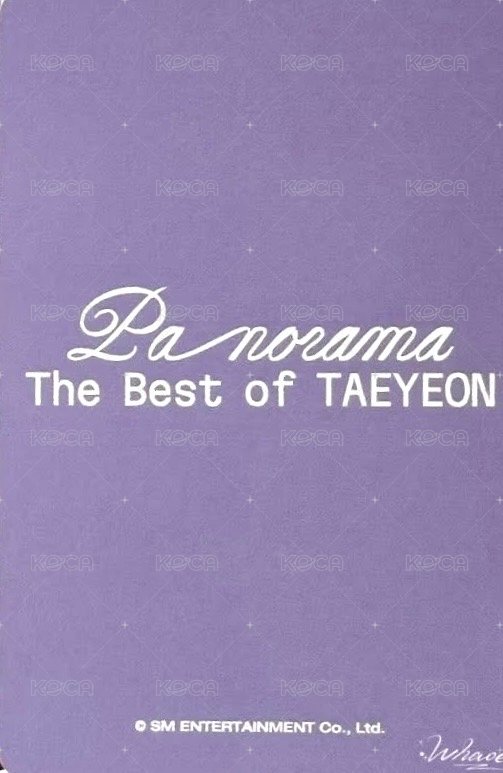 The Best of TY ny 特典卡  背面