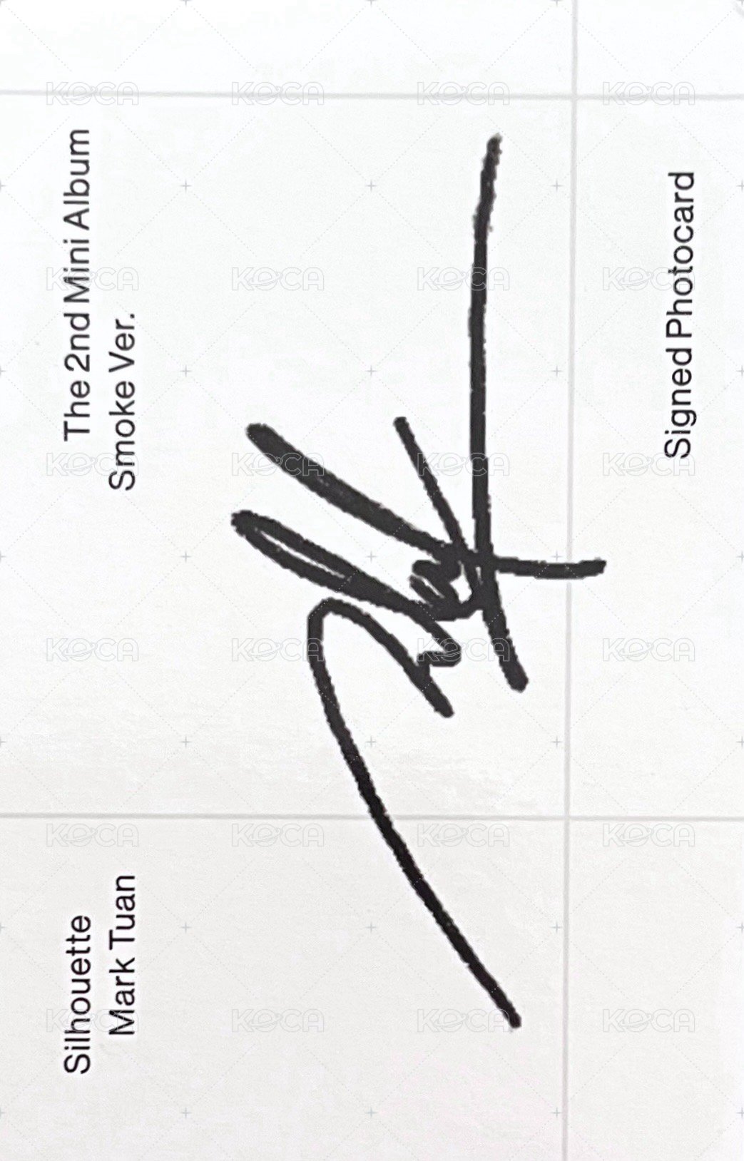 Silhouette 專輯卡 眨眼馬克 背面