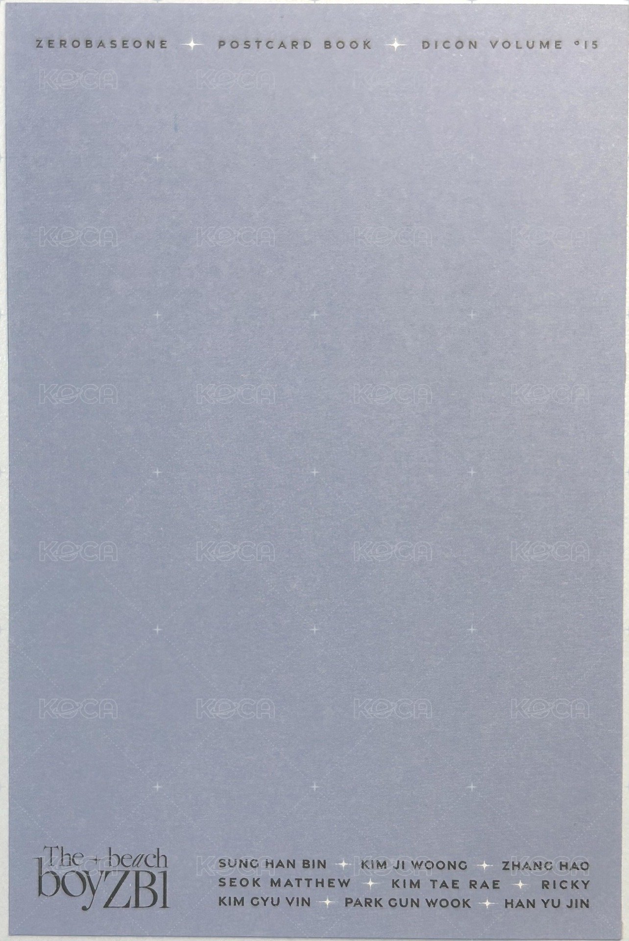 DICON D社 明信片 團封 背面