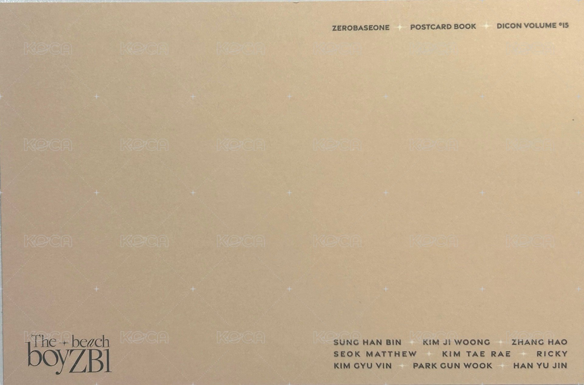 DICON D社 明信片 團封 背面