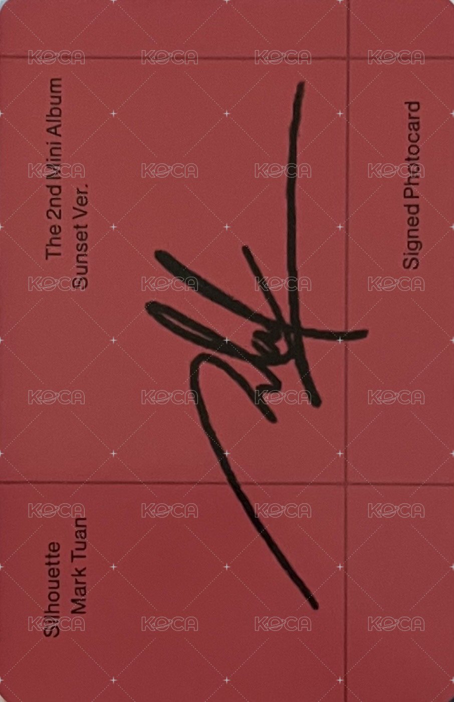 Silhouette 專輯卡 比心馬克 背面