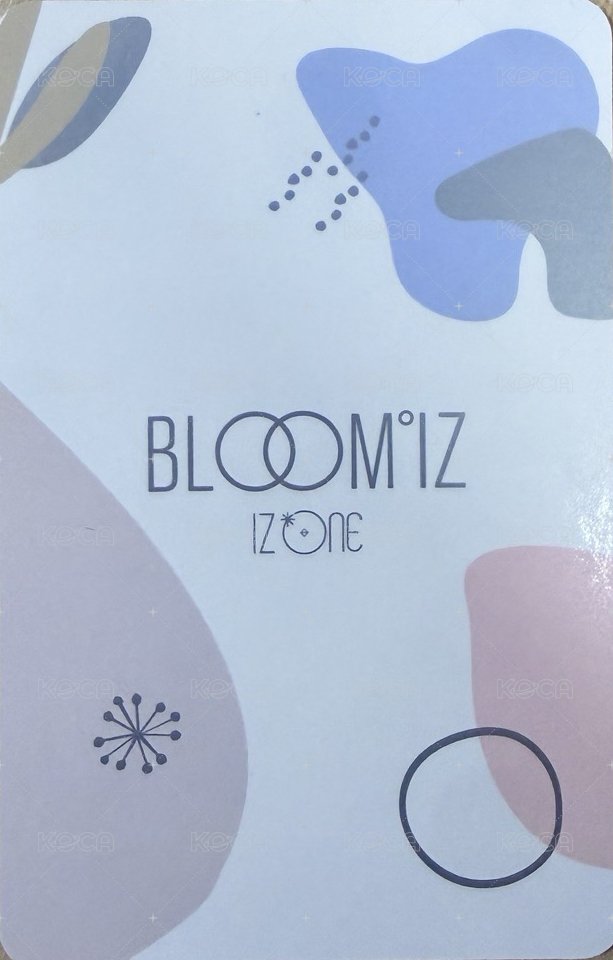 BLOOM*IZ I WAS 專輯卡  背面