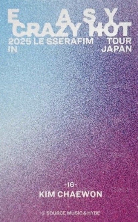 25‘巡迴 JP 隨機卡 16 背面