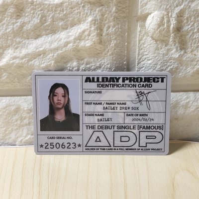 ALLDAY PROJECT 出道id卡一套