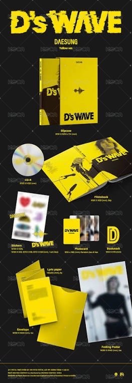 《D's WAVE》 Yellow ver. 1 專輯卡 窗簾卡 背面