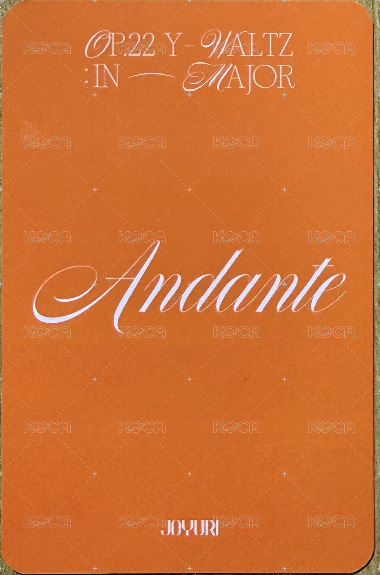 Op.22 Y-Waltz : in Major md 特典卡  背面