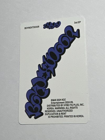 boynextdoor 19.99 專輯卡 Dangerous ver. 1