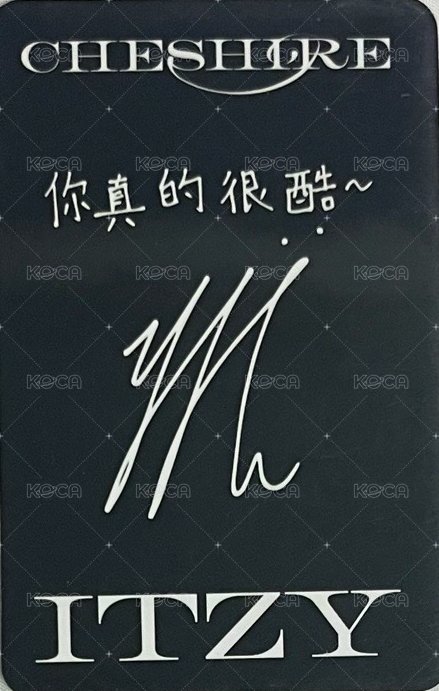 CHESHIRE yzy 2.0 簽售卡  背面