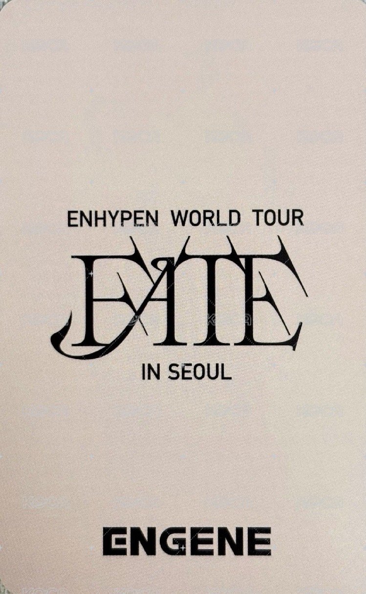 FATE世巡 入場卡 / 場限卡 ENGENE ZONE 背面