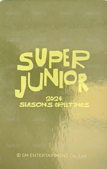 24年曆 yzy 特典卡  背面