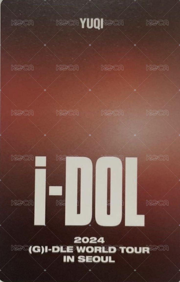 24’世巡演唱會 iDOL 演唱會 DVD / CD 卡 藍光固配 背面