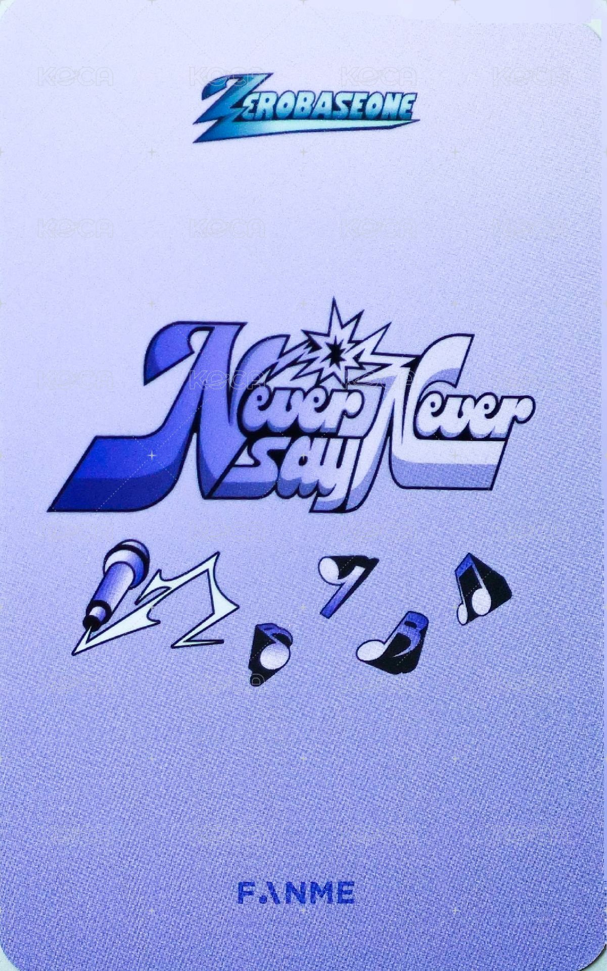 正規一 fanme 簽售卡 吉吉 ver. 背面