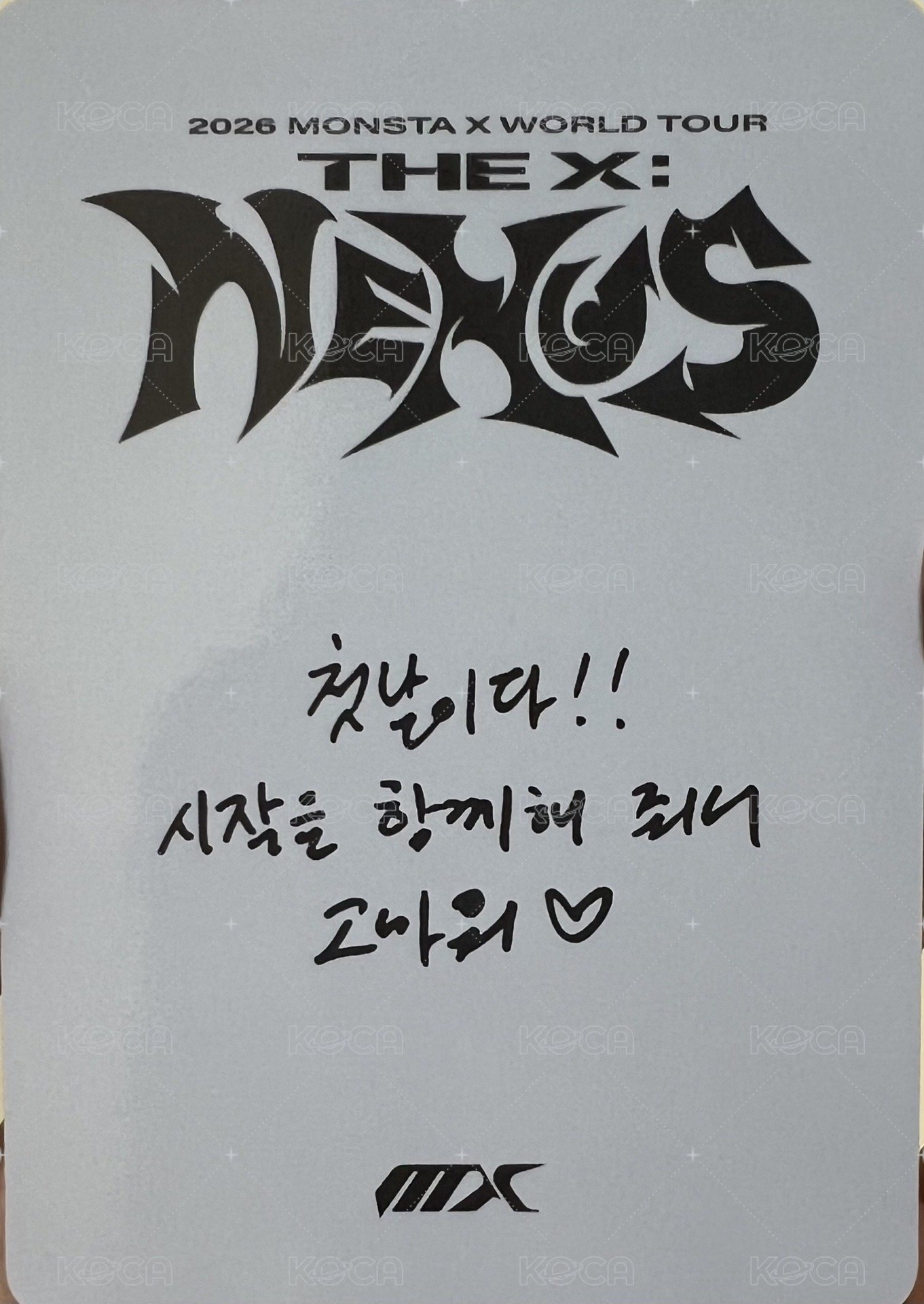 26世巡 入場卡 / 場限卡 mbb only day 1 背面