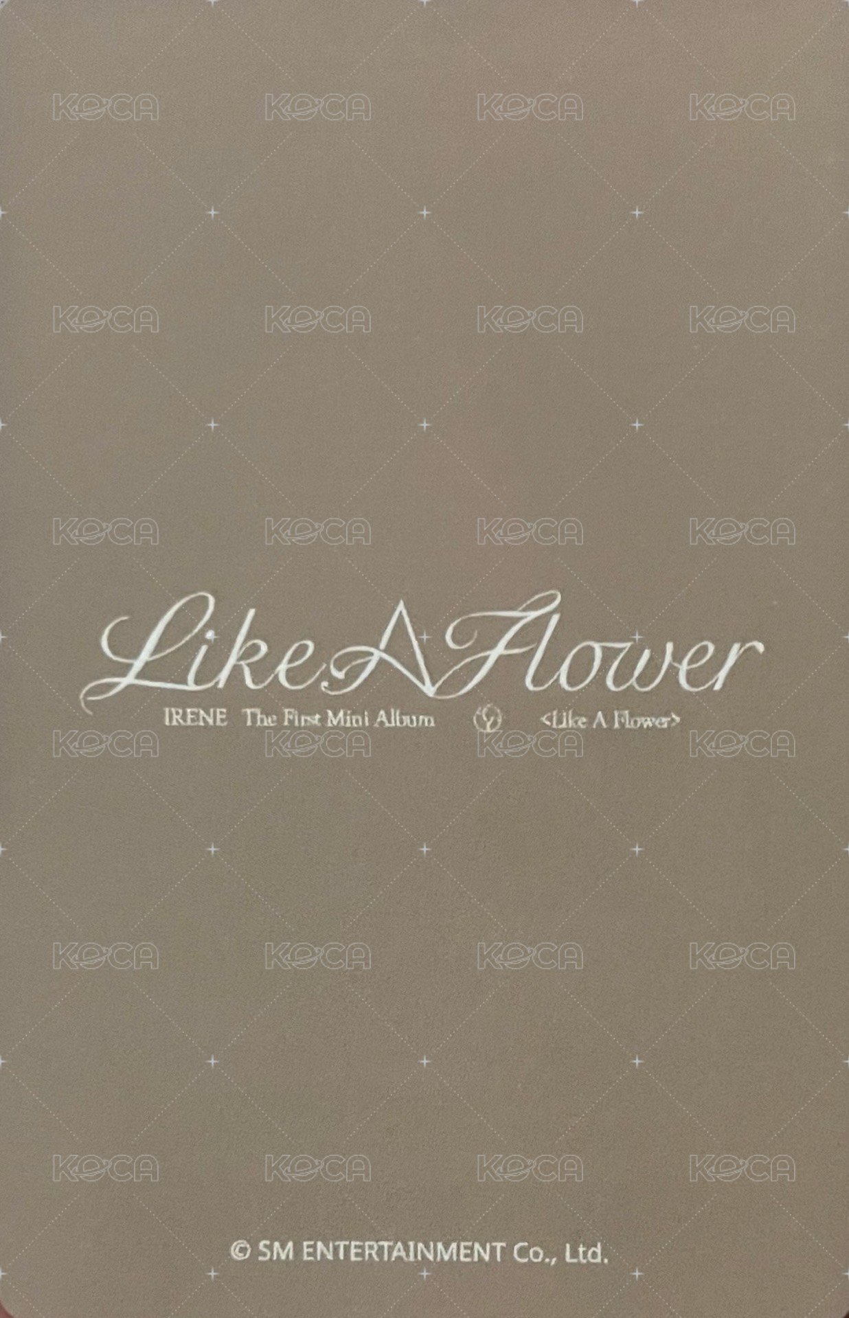 Like A Flower am 幸運卡  背面