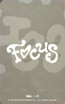 Focus QQ音樂 星光卡 一星 背面