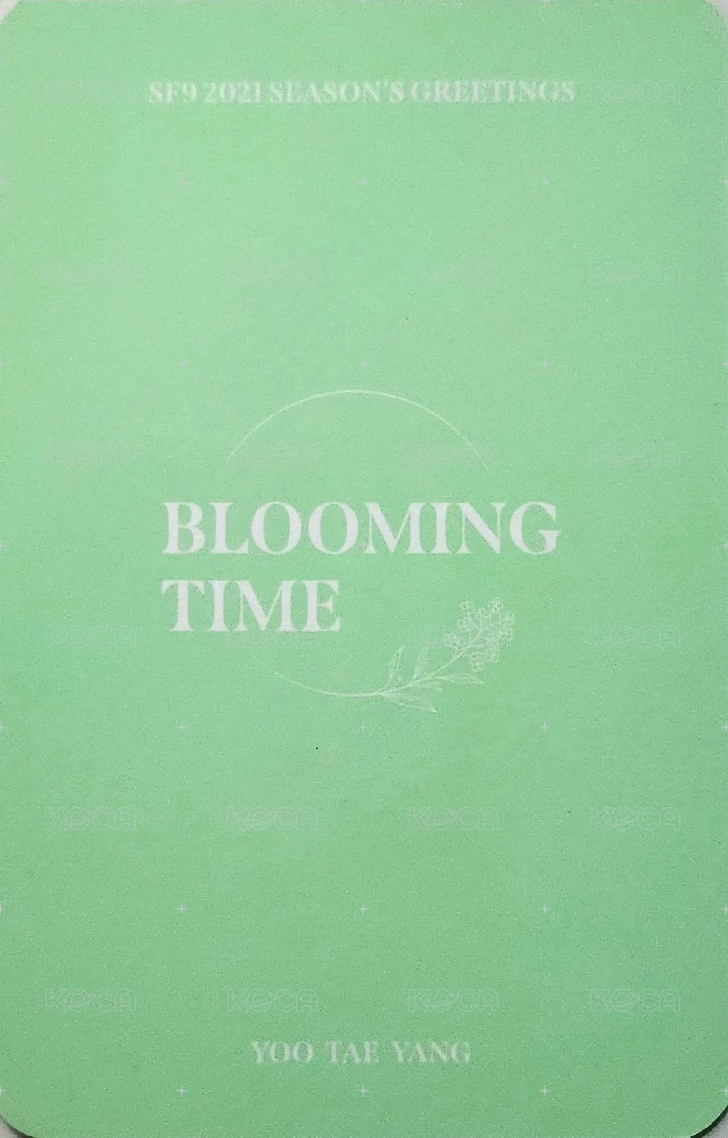 2021 SEASON'S GREETINGS  BLOOMING TIME 年曆卡 自拍卡 背面