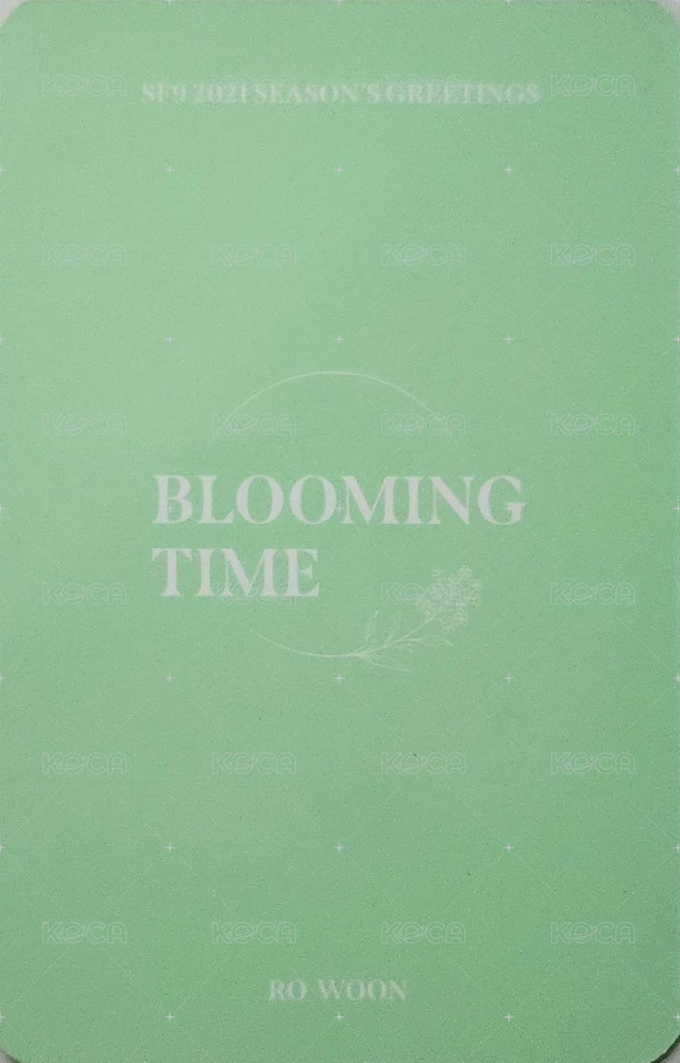 2021 SEASON'S GREETINGS  BLOOMING TIME 年曆卡 自拍卡 背面