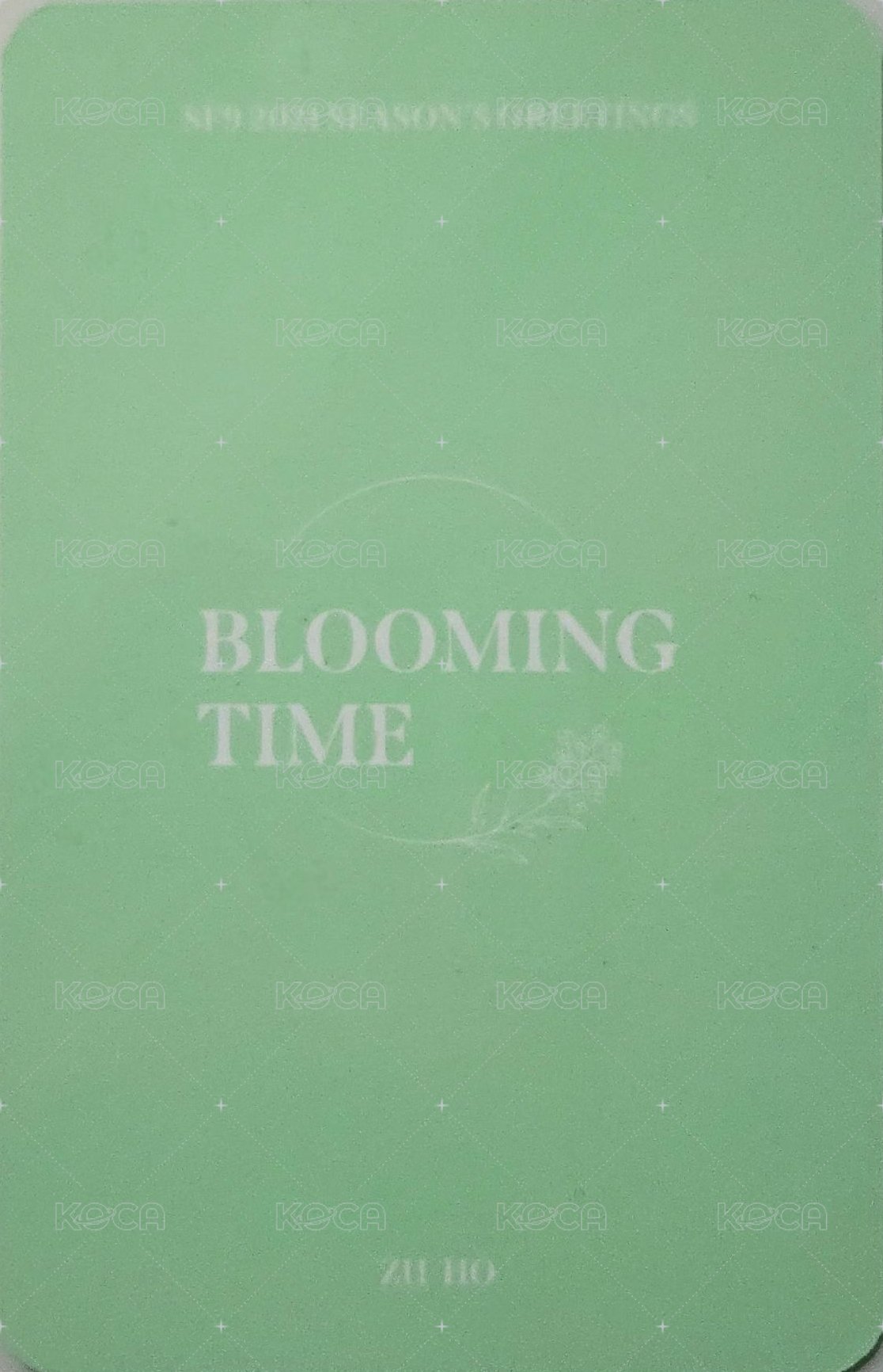 2021 SEASON'S GREETINGS  BLOOMING TIME 年曆卡 自拍卡 背面