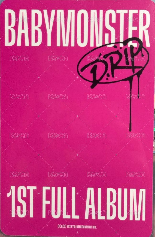 DRIP target 美網PB版 特典卡  背面