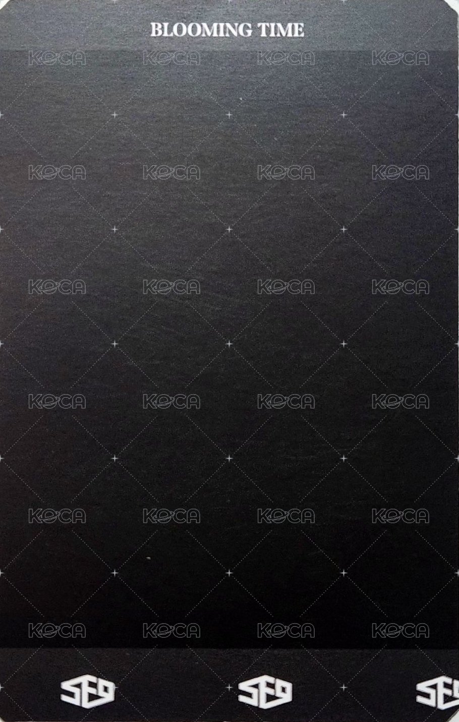 2021 SEASON'S GREETINGS  BLOOMING TIME am 特典卡  背面