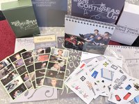 小本年曆、貼紙組、分割照片一組5個、電子專