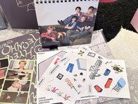 小本年曆、貼紙組、分割照片一組5個、電子專