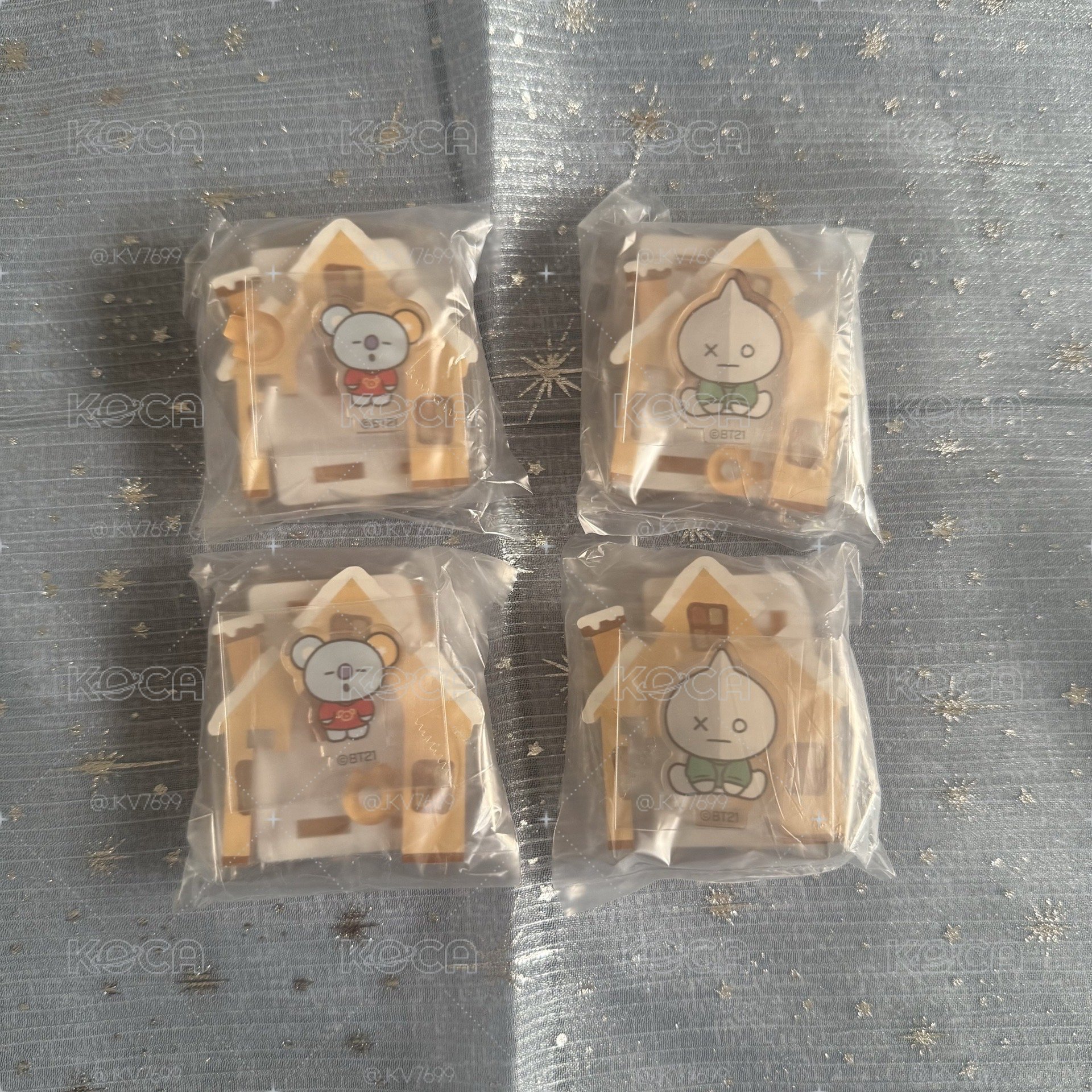 BT21🇯🇵扭蛋 壓克力雪屋立牌小擺件