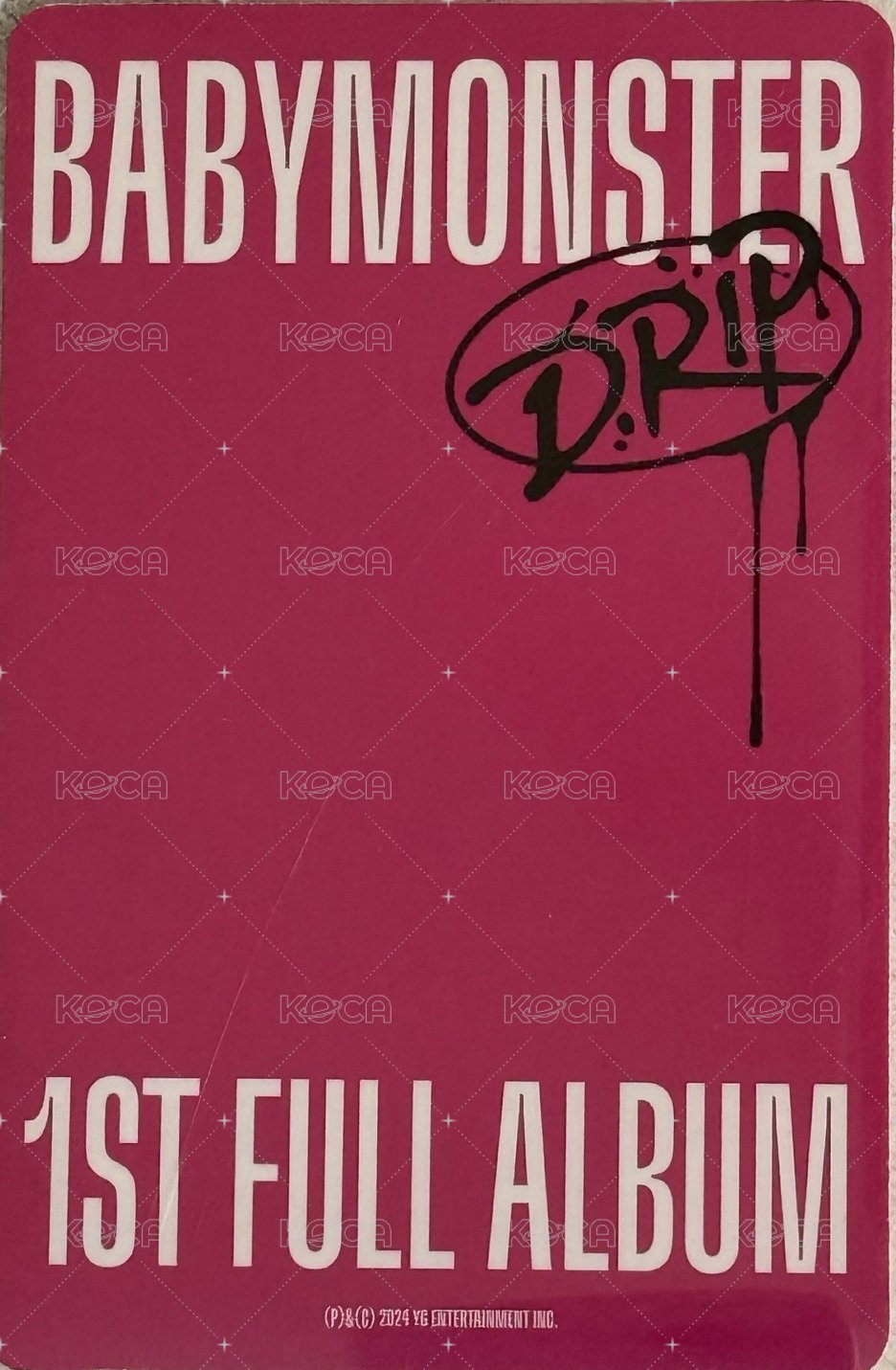 DRIP target 美網JC版 特典卡  背面