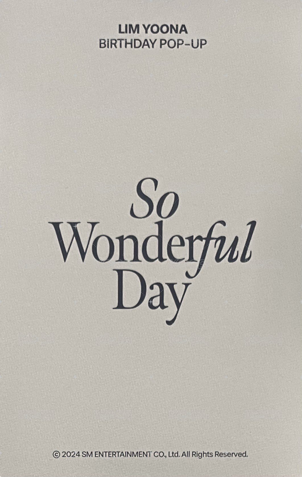 2024生日快閃 袋子 周邊卡 嘟嘴戳臉 背面