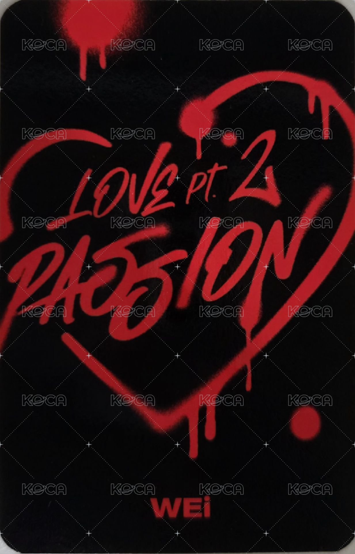 迷你五輯 專輯卡 Fierce love ver. 背面