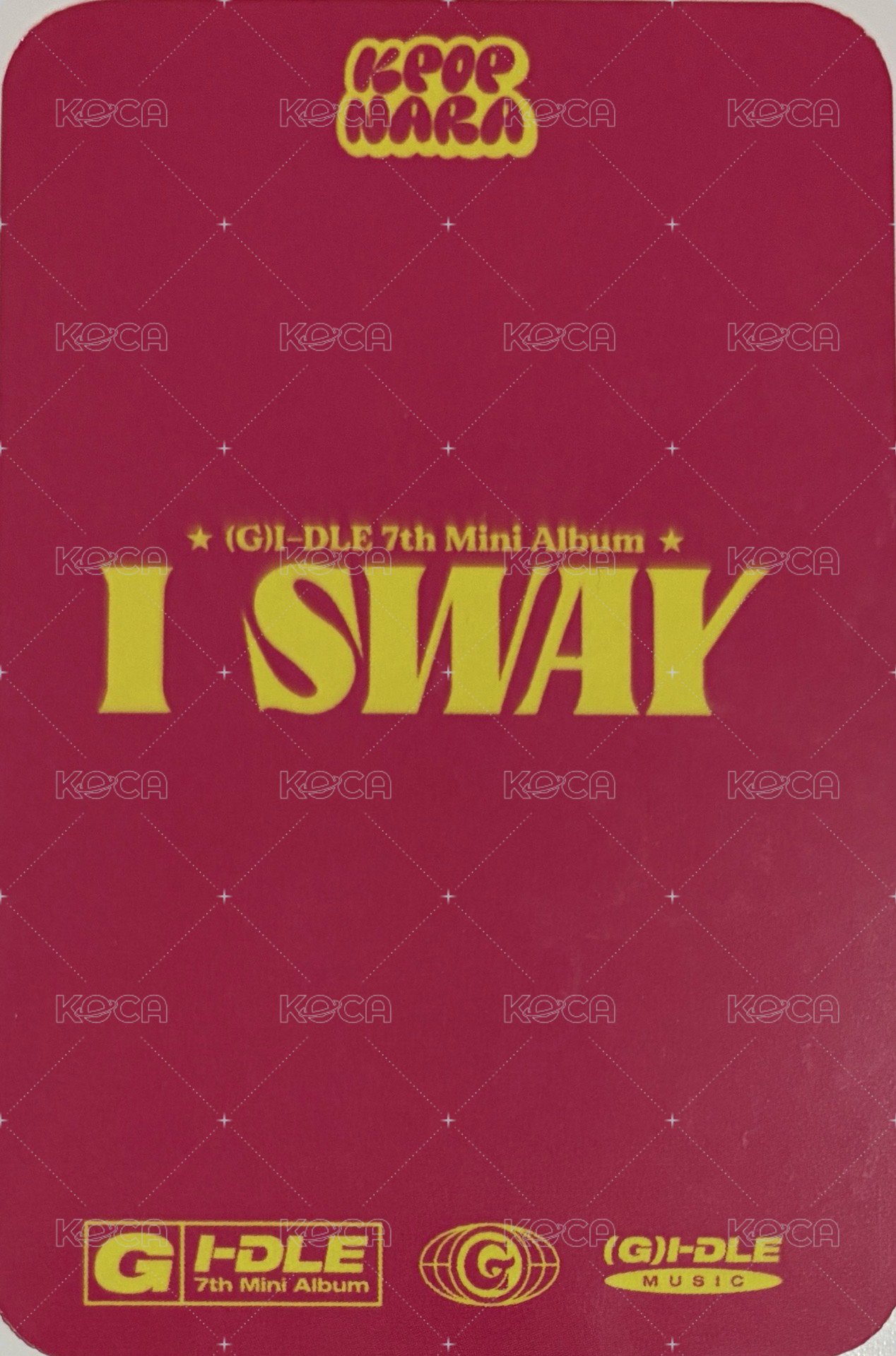 I SWAY Kpop Nara 特典卡 nara 背面