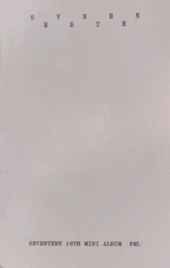 MINI10 yzy 3.0 特典卡  背面