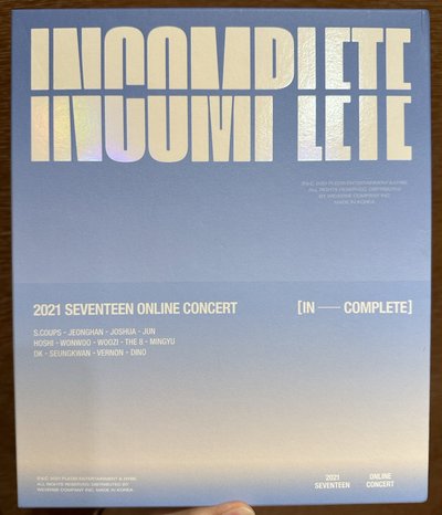 SEVENTEEN2021 INCOMPLETE演唱會DVD空專+俊小卡+榮八奎燦帽踢證件照+圖四票卡