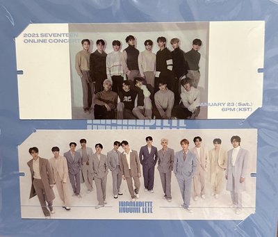 SEVENTEEN2021 INCOMPLETE演唱會DVD空專+俊小卡+榮八奎燦帽踢證件照+圖四票卡