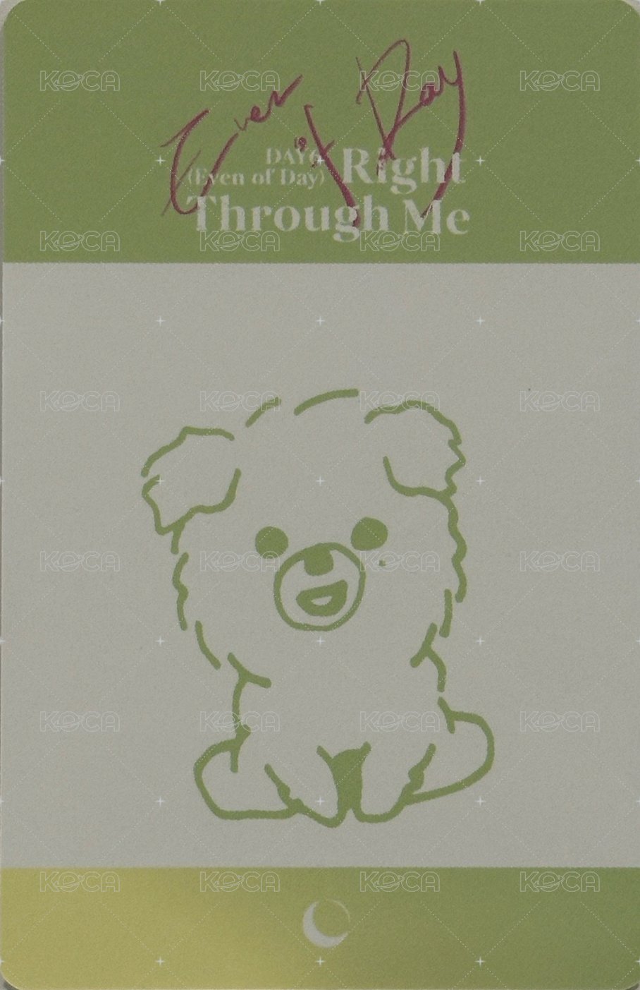 EOD 線上演唱會 wd 卡冊 周邊卡  背面