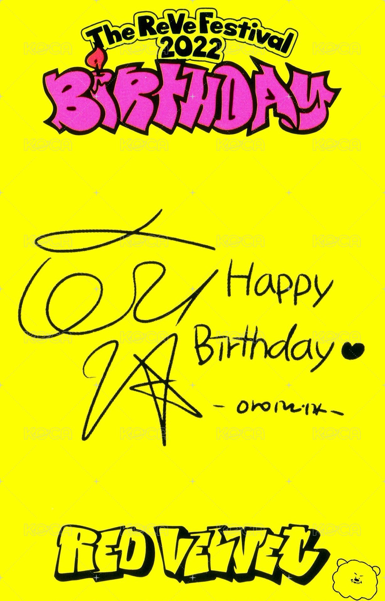 Birthday 專輯卡  背面