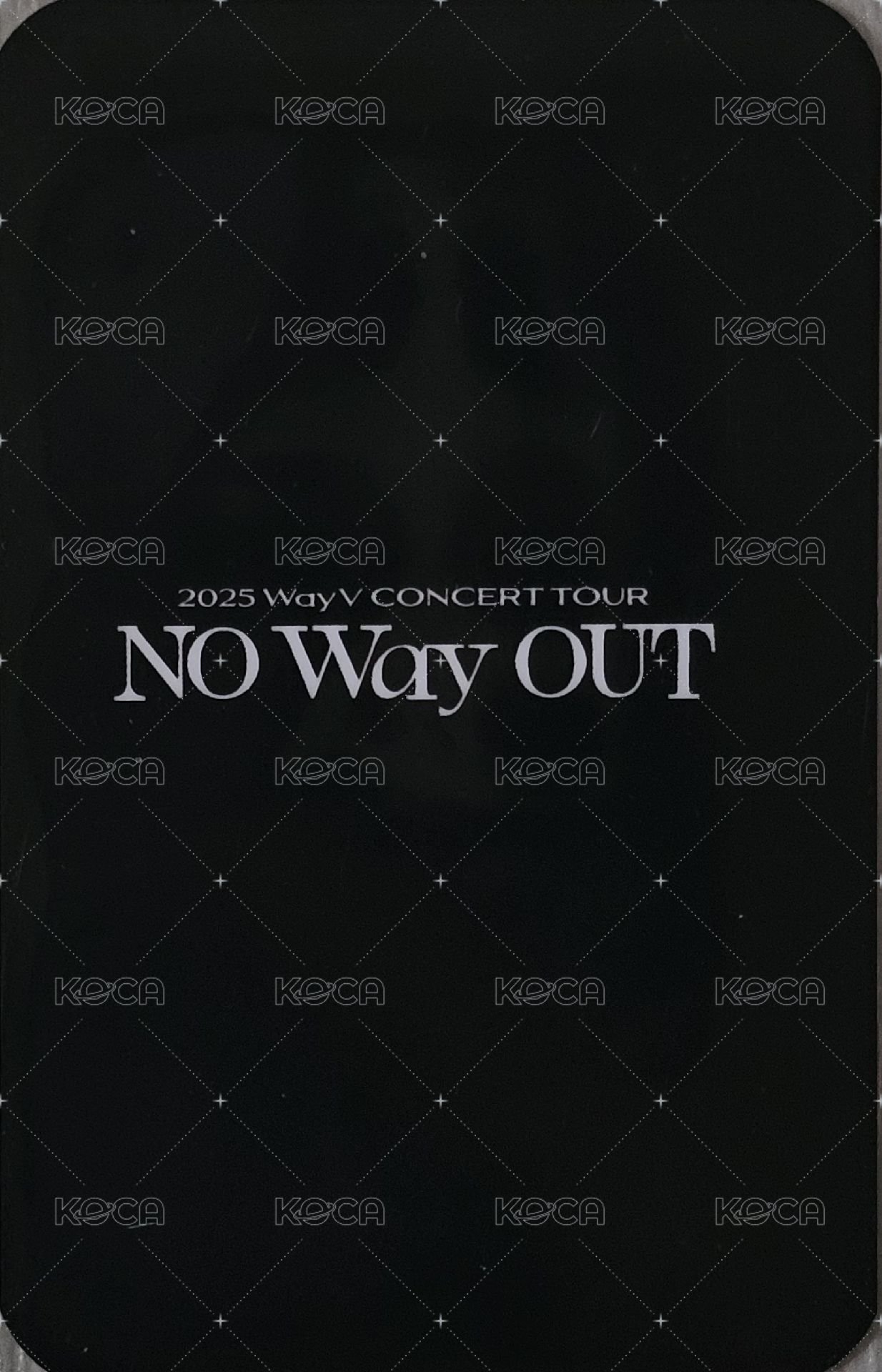 WayV 二巡演唱會 北京 入場卡 / 場限卡  背面