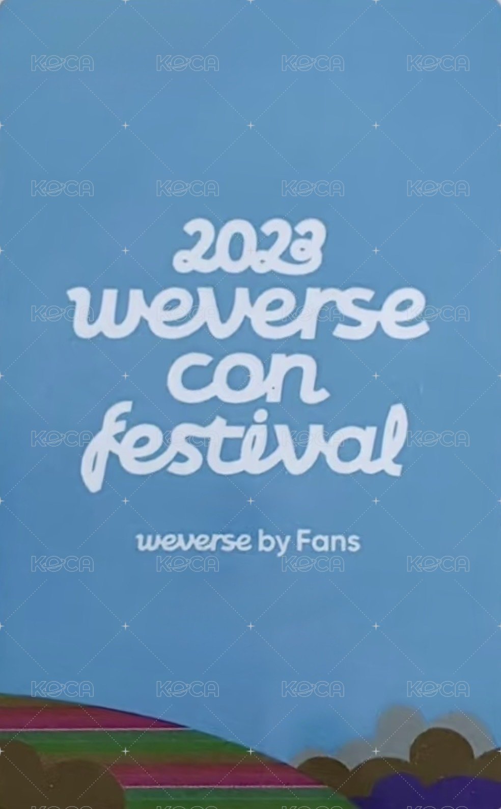 New Jeans 2023 wvscon 入場卡 / 場限卡  背面