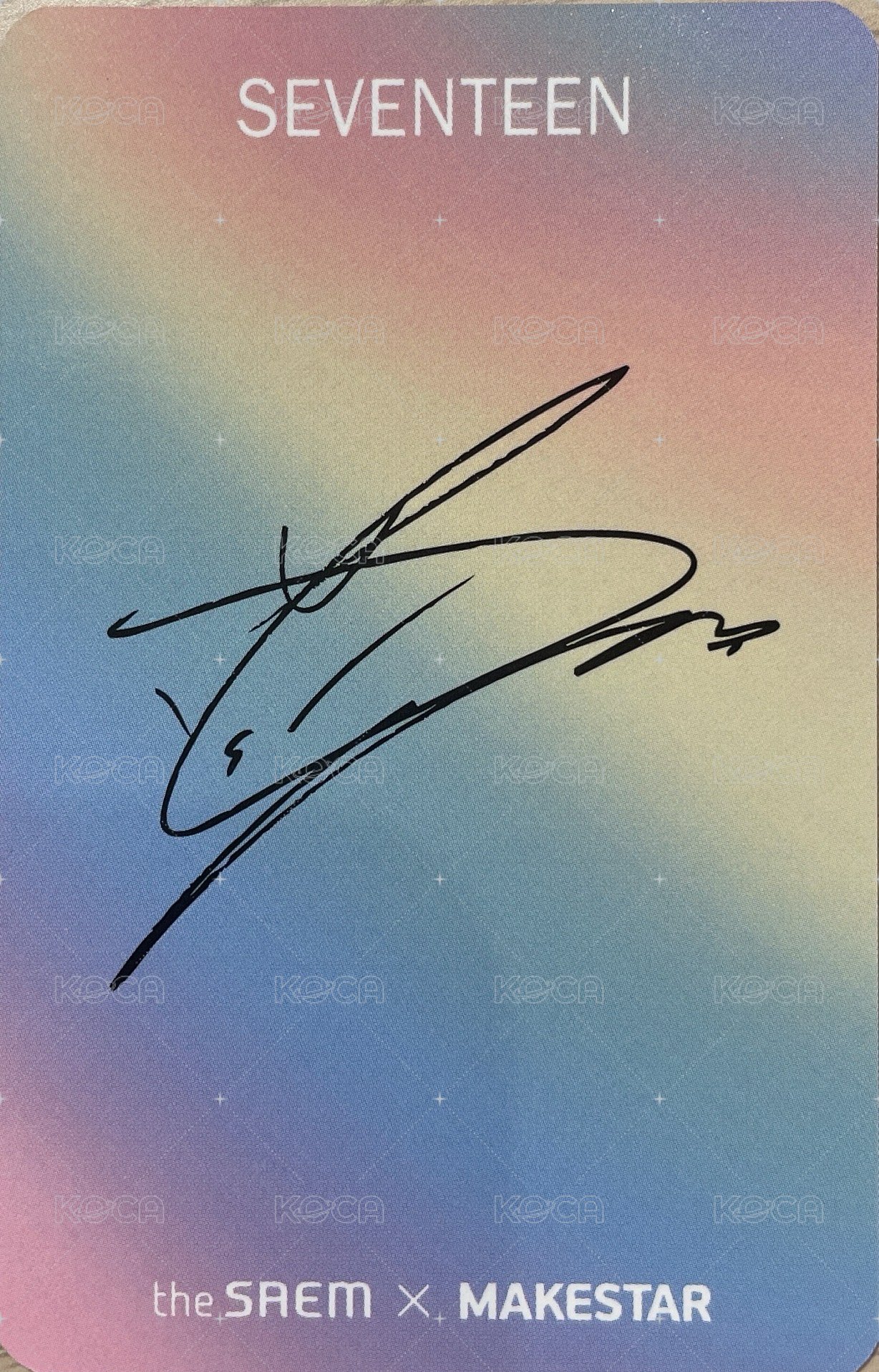 the SAEM ms 代言卡  背面